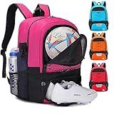 Hsmihair Soccer Bag-Soccer Backpack&Backpack for&Football Volleyball& Basketball,with Ball Compartment and Training Package