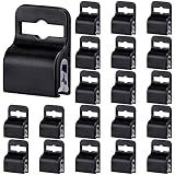 Eaasty 20 Pcs Black Gripper Card Holder Clamps for ID Badge CAC Cards