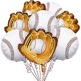 Skylety 8 Pcs Baseball Balloons Baseball Foil Glove Balloon Birthday Party Decorations 18 Inch Sports Themed Senior Night Decorations Supplies