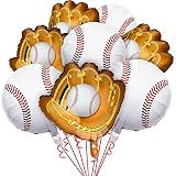 Skylety 8 Pcs Baseball Balloons Foil Glove Sport Birthday Party Decoration