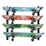 BiJun 4 Layer Horizontal Skateboard Wall Mount Storage Rack
