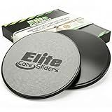 Elite Sportz Equipment Core Sliders, Exercise Gliding Discs for Strengthening, Dual Sided Gliders for Carpet & Hardwood Floors, Strength Training Equipment