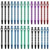 Skylety 30 Pcs Dart Shafts for Steel Tip Medium 2BA Thread Aluminium Alloy Dart Stems 50 mm 53 mm with Rubber Rings Replacement Harrows Dart Accessories and Flights(Classic Style,Multi Colors)