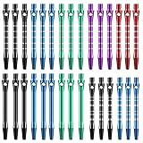 Skylety 30 Pcs Dart Shafts for Steel Tip Medium 2BA Thread Aluminium Alloy Dart Stems 50 mm 53 mm with Rubber Rings Replacement Harrows Dart Accessories and Flights(Classic Style,Multi Colors)