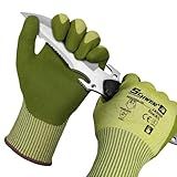 Schwer 2 Pairs ANSI A7 Cut Resistant Fishing Gloves, CR3009 Touchscreen Compatible Work Gloves for Men and Women, Non Slip, Ideal for Fishing, Hunting, Hiking, Cycling, and Outdoor Activities, L