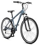 Schwinn Network 1 Hybrid Bike, 700c Mens and Womens Bike, 21-Speed Hybrid Bicycle, Aluminum Frame, Suspension Fork, Alloy Linear Pull Brakes, Adult Bicycle
