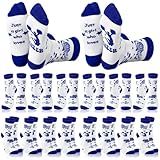 Glitopper 18 Pairs Cheerleader Gifts Cheerleading Team Socks Cheer Socks Cheerleading for Women Cheer Accessories(Blue)