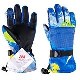 TRIWONDER Kids Ski Gloves, Waterproof Touchscreen Winter Warm Snow Gloves | 3M Thinsulate Warmth | Cold Weather Gloves for Boys & Girls Ages 7–9 | Skiing, Snowboarding, Sledding, Skating, Cycling