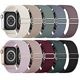 10 Pack Stretchy Bands Compatible with Apple Watch Band 40mm 38mm 41mm 42mm 44mm 45mm 46mm 49mm Women Men, Water-Resistant Solo Loop Elastic Sport Straps for iWatch Series 11 10 9 8 7 6 5 4 3 SE Ultra