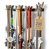 StoreYourBoard Ski Rack Wall Mount, Holds 8 Pairs, Ski & Snowboard Storage