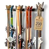 StoreYourBoard Ski Rack Wall Mount, Holds 8 Pairs, Ski & Snowboard Storage