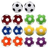 Qtimal 14 Pack Table Soccer Foosballs Replacement Balls, Multicolor 36mm (1.42") Official Tabletop Game Ball, Foosball Accessory Replacements for Home Recreation Room Foosball Table
