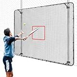 MegaNets Fence-Mount Tennis Rebounder Net 12x8FT – Space-Saving Tennis Practice Wall with Adjustable Rebound Angle – Solo Training Net Fits Most Fence Poles, Heavy-Duty Frame for Outdoor Practice