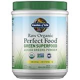 Garden of Life Raw Organic Perfect Food Superfood Juiced Greens Powder, Original Stevia-Free, Dietary Supplement, 30 Servings