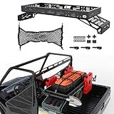 NIXFACE UTV Cargo Rack Aluminum Adjustable Universal with Cargo Net Fit for UTVs Trucks,Vans,SUVs Carry More for Off-Road,Farming,Hunting