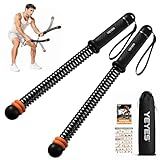 YEYES Weighted Ropeless Battle Ropes - Heavy Duty Cordless Workout Ropes with Steel Spring Resistance for HIIT & Home Gym, Compact Full Body Fitness Equipment for Men & Women(Brown)