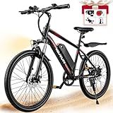 VARUN Electric Bike - Ebikes for Adults Peak 500W 20MPH Up to 40Mile Commuter Ebike with Removable Battery, Electric Mountain Bike with 7-Speed Front Fork Suspension and Dual Disc Brakes