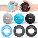 UUJOME Hand Gripper Strengthener Set 6pcs - Hand Grip Strengthener, Stress Balls for Adults,Grip Strength Trainer for Hand Sensitivity Training,Hand Rehabilitation Exercising