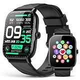 Kriutefy Smart Watches Fitness Tracker for Women Men with Step Counter, Sleep Calorie Monitor, Pedometer, IP68 Waterproof, Smartwatch with 120+ Sports for iPhone Android (Black)
