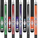 Kmise Pool Stick Set of - 58" Pool Cue Stick, Canadian Maple Professional Billiards Pool Cue, Pool Sticks for Adults, 18~21oz Multiple Colors (5 Sets (18 19 20 20 21oz))