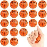 Waenerec Mini Basketball Stress Balls 20 Packs Mini Basketball Foam Small Foam Squeeze Anxious Toy Sports Squishy Ball for Kids School Carnival Reward Christmas Party Bag Gift Fillers