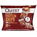 Quest Nutrition BBQ Protein Chips, 19g Protein, 4g Net Carb, Low Carb, Gluten Free, 1.1 oz, 4 count