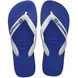Havaianas Men's Brazil Logo Flip Flop Sandal, Marine Blue, 11-12