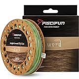 Piscifun Sword Fly Fishing Line with Welded Loop, Weight Forward Floating Fly Line, WF5wt, 100FT, Moss Green