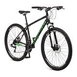 Schwinn High Timber ALX Mountain Bike for Adult Men Women, 29-Inch Wheels, 21-Speeds, Front Suspension, Aluminum Frame, Mechanical Disc Brakes, Black/Green