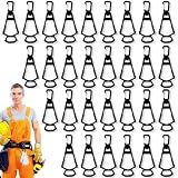 30 Pcs Glove Clips for Work, Heavy Duty Glove Holder with Powerful Grip, Secure Glove Keeper for Belt/Pants, Prevent Loss & Free Hands, Ideal for Construction, Warehouse, Gardening Work - Black
