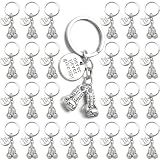 PHAETON 20PCS Boxing Keychain for Men Women, Never Never Give Up Motivational Keychain with Boxing Gloves Charm, Inspirational Boxer Gift for Boxing Lovers, Coaches, Fighters, Athletes