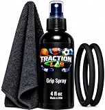 Traction Lab™ 2-in-1 Sports Grip Spray | #1 Bundle with Towel & Patella Bands | Basketball Shoe Grip Spray, Golf Club Grip Restorer, Football & Soccer Glove Grip Spray, Volleyball Shoe Grip Enhancer
