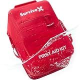 SurviveX Waterproof First Aid Kit, Emergency Kit for 4-5 People