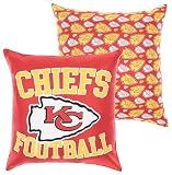 FOCO NFL 2 Pack Throw Pillow Cover 18 x 18, Kansas City Chiefs