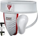 RDX Groin Protector Cup Men, Boxing Kickboxing MMA Muay Thai Sparring Groin Guard, Ventilated Adjustable,Karate Fighting Training, Underwear Jiu Jitsu BJJ Protection, Boys Youth