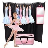 Dance Bag with Garment Rack and Curtain, 23" Dance Competition Duffle Bag