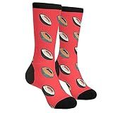 MXPINK Rugby Ball Novelty Socks For Women & Men , Black and White, One Size