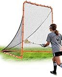 VEVOR Folding Lacrosse Goal, 6' x 6' Lacrosse Net, Portable Backyard Lacrosse Training Equipment, Steel Frame Training Net, Quick & Easy Setup Lacrosse Goal, Perfect for Youth Adult Training, Orange