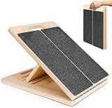 Portable Wooden Slant Board for Calf Stretching Squats Calf Stretcher Pilates Physical Therapy Equipment Adjustable Incline Board for Knees Ankle Heel Feet Leg