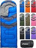 MalloMe Sleeping Bags for Adults Cold Weather & Warm - Backpacking Camping Sleeping Bag for Kids 10-12, Girls, Boys - Lightweight Compact Camping Essentials Gear Accessories Hiking Sleep Must Haves