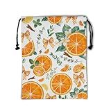 GAIIIIYOU Orange Fruit Gymnastics Grip Bags Adjustable Gym Storage Pouch for Gymnasts Dancer Holding