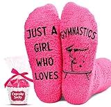 Gymnastics Gifts for Girls – Funny Gymnast Socks, Cute Stocking Stuffers for Teen, Gifts for 7, 8, 9, 10, 12-Year-Old girls, Christmas Presents, and Gymnastics Accessories for Kids
