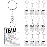 XFFJGVR Set of 12 Team Appreciation Gifts Bulk Keychains for Employee