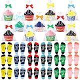 Capoda 24 Pairs Employee Appreciation Cupcake Socks Bulk Gift Set