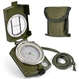 Compass, Hiking Compass for Survival with Lensatic – Water-Resistant Durable and Pocket-Sized