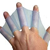 Gilroy Silicone Swimming Finger Webbed Gloves Frog Hand Gear Fins Palm Flippers Paddle - L