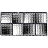 Interlocking Rubber Floor Mats 21”x21” 8 Pack - Open Grid Drainage Tiles, Non-Slip for Deck, Patio, Pool, Garage & Wet Areas