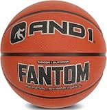 AND1 Fantom Rubber Basketball - Official Size Streetball, Made for Indoor and Outdoor Basketball Games - Sold Deflated (Pump NOT Included), Orange, Size 7
