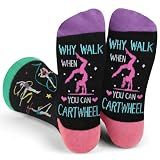 GOLIN Funny Gymnastics Accessories for Kids, Cute Gymnast Socks 7-10 Years Girls Birthday Party Favors Christmas Stuff