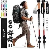 TrailBuddy Trekking Poles – Lightweight 7075 Aluminum Hiking Poles for Women, Men & Seniors – Collapsible Walking Sticks for Travel, Trails & Balance